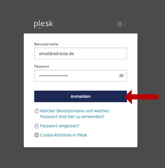 Login E-Mail-Verwaltung